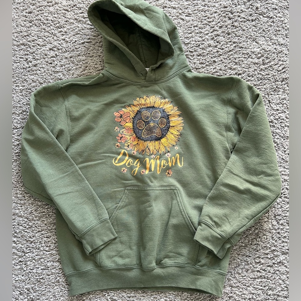 Dog Mom Hooded Sweatshirt, Size Small